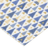 Blauw Goud Kerstmispatroon#25 ID1009 Tafelkleed (Gekanteld)