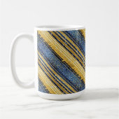Blauw Goud Kerstmispatroon#28 ID1009 Koffiemok (Links)