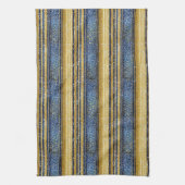 Blauw Goud Kerstmispatroon#28 ID1009 Theedoek (Verticaal)