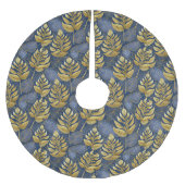Blauw Goud Kerstmispatroon#29 ID1009 Kerstboom Rok (Voorkant)
