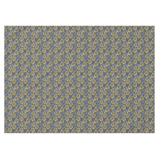 Blauw Goud Kerstmispatroon#29 ID1009 Tafelkleed (Voorkant (Horizontaal))