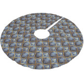 Blauw Goud Kerstmispatroon#31 ID1009 Kerstboom Rok (Gekanteld)