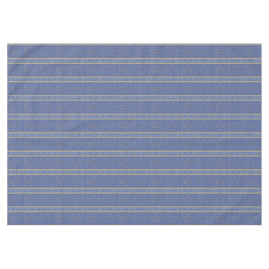 Blauw Goud Kerstmispatroon#35b ID1009 Tafelkleed (Voorkant (Horizontaal))