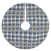 Blauw Goud Kerstmispatroon#7 ID1009 Kerstboom Rok (Voorkant)