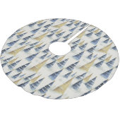 Blauw Goud Kerstmispatroon#8 ID1009 Kerstboom Rok (Gekanteld)