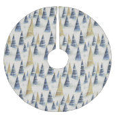 Blauw Goud Kerstmispatroon#8 ID1009 Kerstboom Rok (Voorkant)