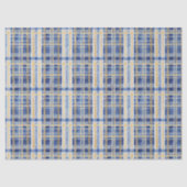 Blauw Goud Kerstpatroon#2 ID1009 Tissuepapier (Voorkant)