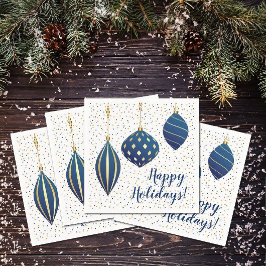  Blauw Goud Kerstversiering Vakantie Servet