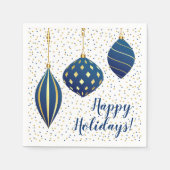  Blauw Goud Kerstversiering Vakantie Servet (Voorkant)