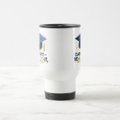 Blauw & Goud Klasse van 2025 Afstuderen Travel Mug Reisbeker (Center)