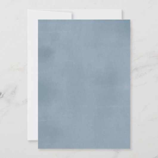 Blauw Goud Klein Stuk van Hemels Baby shower Kaart (Achterkant)