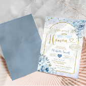Blauw Goud Klein Stuk van Hemels Baby shower Kaart