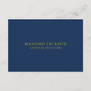 Blauw Goud Kleuren Professioneel Trendy Minimalist Informatiekaartje