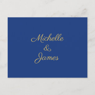 Blauw & Goud Kleuren Professioneel Trendy Modern Feestdagenkaart