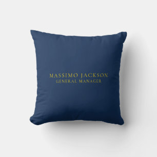 Blauw Goud Kleuren Professionele Trendy Minimalist Kussen