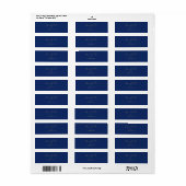 Blauw & Goud Kleuren Professionele Trendy Moderne Etiket (Full Sheet)