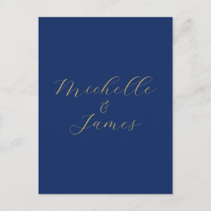 Blauw & Goud Kleuren Professionele Trendy Moderne  Feestdagenkaart