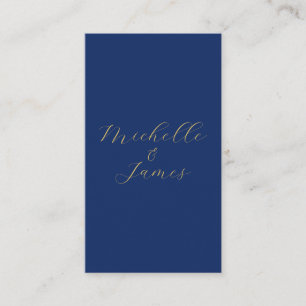 Blauw & Goud Kleuren Professionele Trendy Moderne  Informatiekaartje