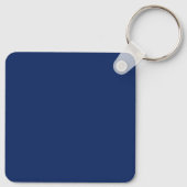 Blauw & Goud Kleuren Professionele Trendy Moderne Sleutelhanger (Achterkant)