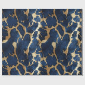 Blauw Goud Koeienhuid Cadeaupapier (Vlak)