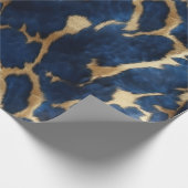 Blauw Goud Koeienhuid Cadeaupapier (Hoek)