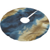 Blauw Goud Koeienhuid Kerstboom Rok (Gekanteld)