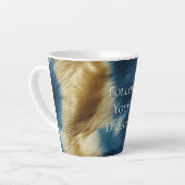 Blauw Goud Koeienhuid Latte Mok (Linkerhoek)