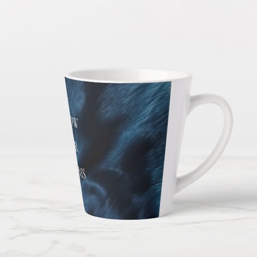 Blauw Goud Koeienhuid Latte Mok (Rechts)