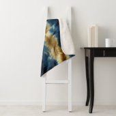 Blauw Goud Koeienhuid Sherpa Deken (In situ)