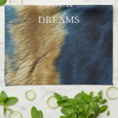 Blauw Goud Koeienhuid Theedoek (Gevouwen)