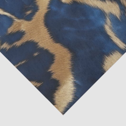 Blauw Goud Koeienhuid Tissuepapier (Detail)