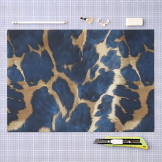 Blauw Goud Koeienhuid Tissuepapier (Craft)