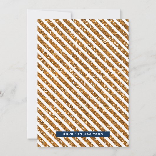 Blauw Goud Koninklijke Kroonprins Aqiqah Kaart (Achterkant)