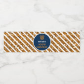 Blauw Goud Koninklijke Kroonprins Aqiqah Waterfles Etiket (Enkel label)
