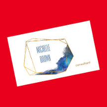 Blauw goud kristal abstract consultant elegante za