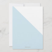 Blauw Goud Kruis Doop 3e Verjaardag Uitnodiging (Achterkant)