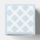 Blauw Goud Kruis Gepersonaliseerde Baby Jongen Doo Bedankdoosjes (Bovenkant)