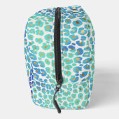 Blauw goud luipaard patroon toilettasje (Rechts)