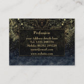 Blauw Goud Mandala Bloemen Visitekaartje (Achterkant)