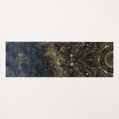 Blauw Goud Mandala Bloemen Yogamat (Voorkant (horizontaal))
