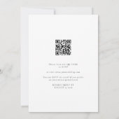 Blauw Goud Marine Alles in 1 Budget QR Code Huweli Kaart (Achterkant)