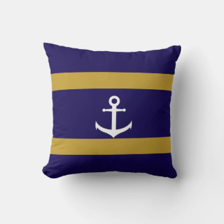 Blauw & Goud marinière gestreepte kussensloop Kussen