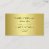 Blauw Goud Marmer Agaat Visitekaartje (Achterkant)