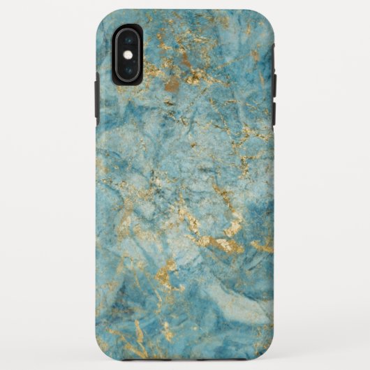 Blauw Goud marmer Case-Mate iPhone Case (Achterkant)