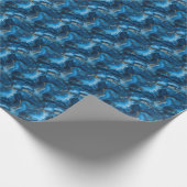 Blauw & Goud Marmer Geode Cadeaupapier (Hoek)