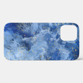 Blauw Goud Marmer: Luxe Textuur. Case-Mate iPhone Case (Achterkant (horizontaal))
