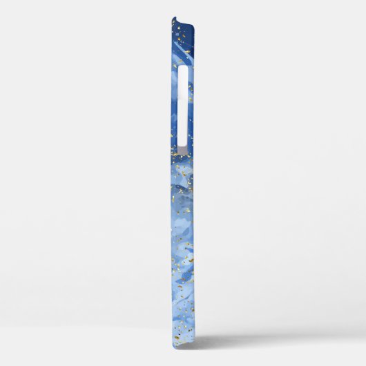 Blauw Goud Marmer: Luxe Textuur. Case-Mate iPhone Case (Achterkant / Links)