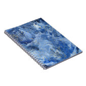 Blauw Goud Marmer: Luxe Textuur. Notitieboek (Rechterzijde)
