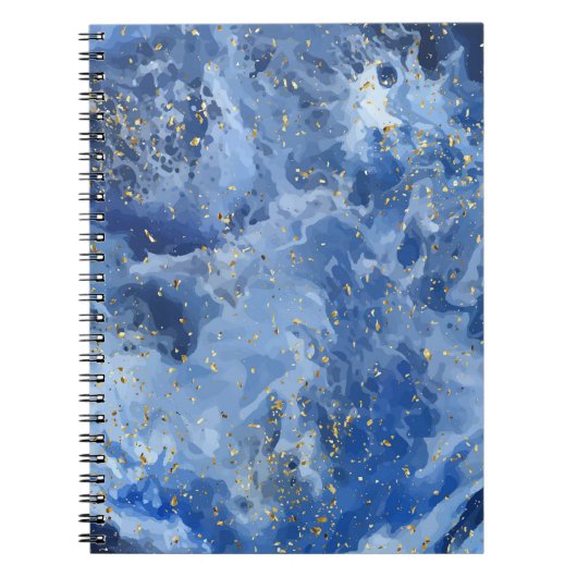 Blauw Goud Marmer: Luxe Textuur. Notitieboek (Voorkant)