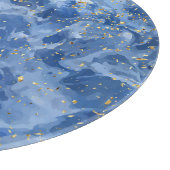 Blauw Goud Marmer: Luxe Textuur. Snijplank (Hoek)
